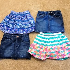 Bundle of Girls 5T Skirts Various Name Brands (4 in total)